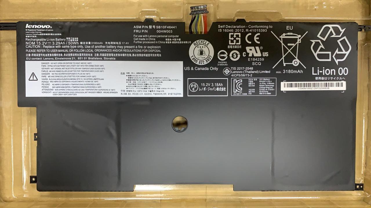 Compatible 00HW003 Lenovo ThinkPad X1 Carbon Series, ThinkPad X1 Carbon 20A8004KAU Laptop Battery