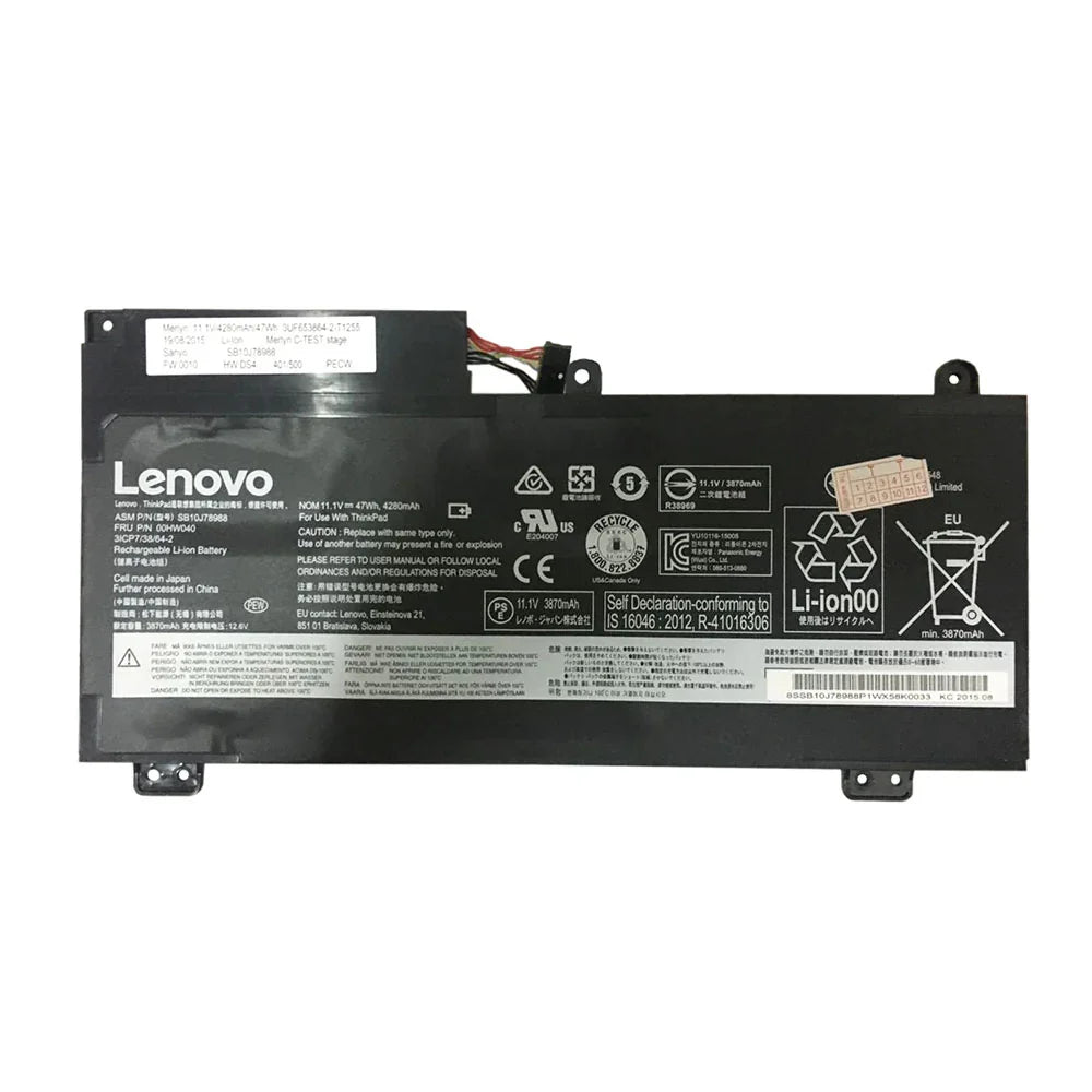 Compatible 00HW040 Lenovo ThinkPad S5(20G4A000CD), ThinkPad S5(20G4A003CD) Laptop Battery