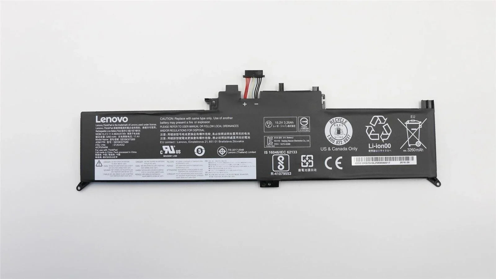 Compatible 01AV434 Lenovo ThinkPad New S1 2018(20LK0000CD), ThinkPad New S1 2018(20LK0006CD) Laptop Battery