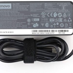 Compatible 20V 3.25A 65W USB Type C Ac Power Adapter Charger for Lenovo Thinkpad X1 Carbon Yoga 5 X270 X280 T580 P51s P52s E480 E470 Laptop