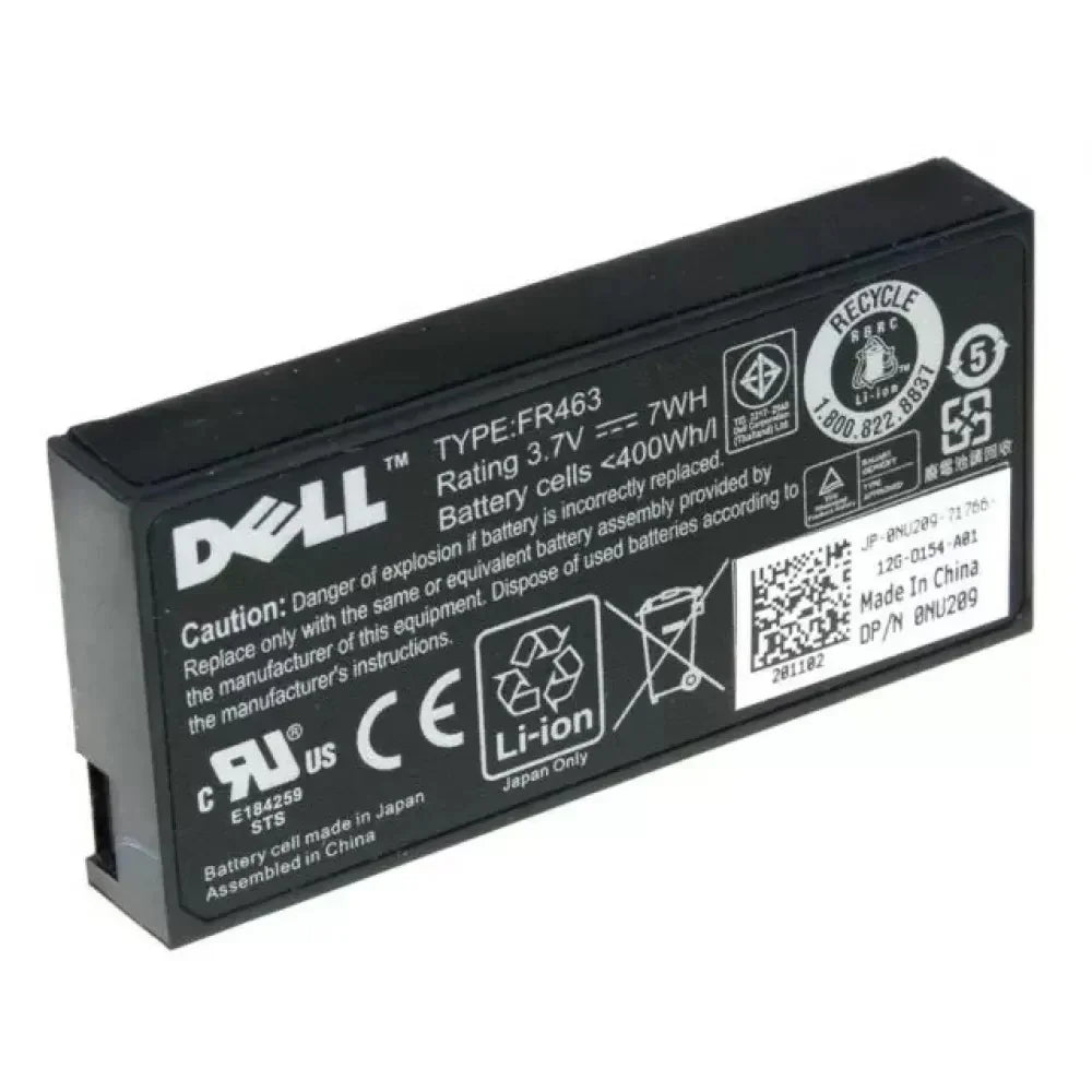 7WH Compatible FR463 NU209 Dell R900 R910 R710 2950 2900 6950 6850 PE1950 PE2950 P9110 U8735 Perc 5i 6i Laptop Battery