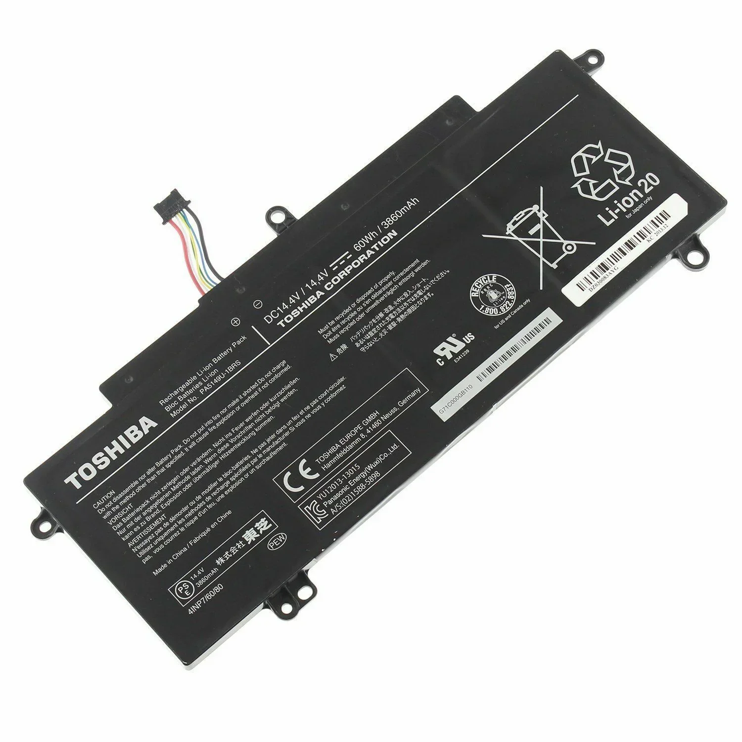 60Wh Compatible PA5149U-1BRS Toshiba Tecra Z40-A-16V, Tecra Z50-A-12N, Tecra Z50-A-05Y, Tecra Z40-A-164 Laptop Battery