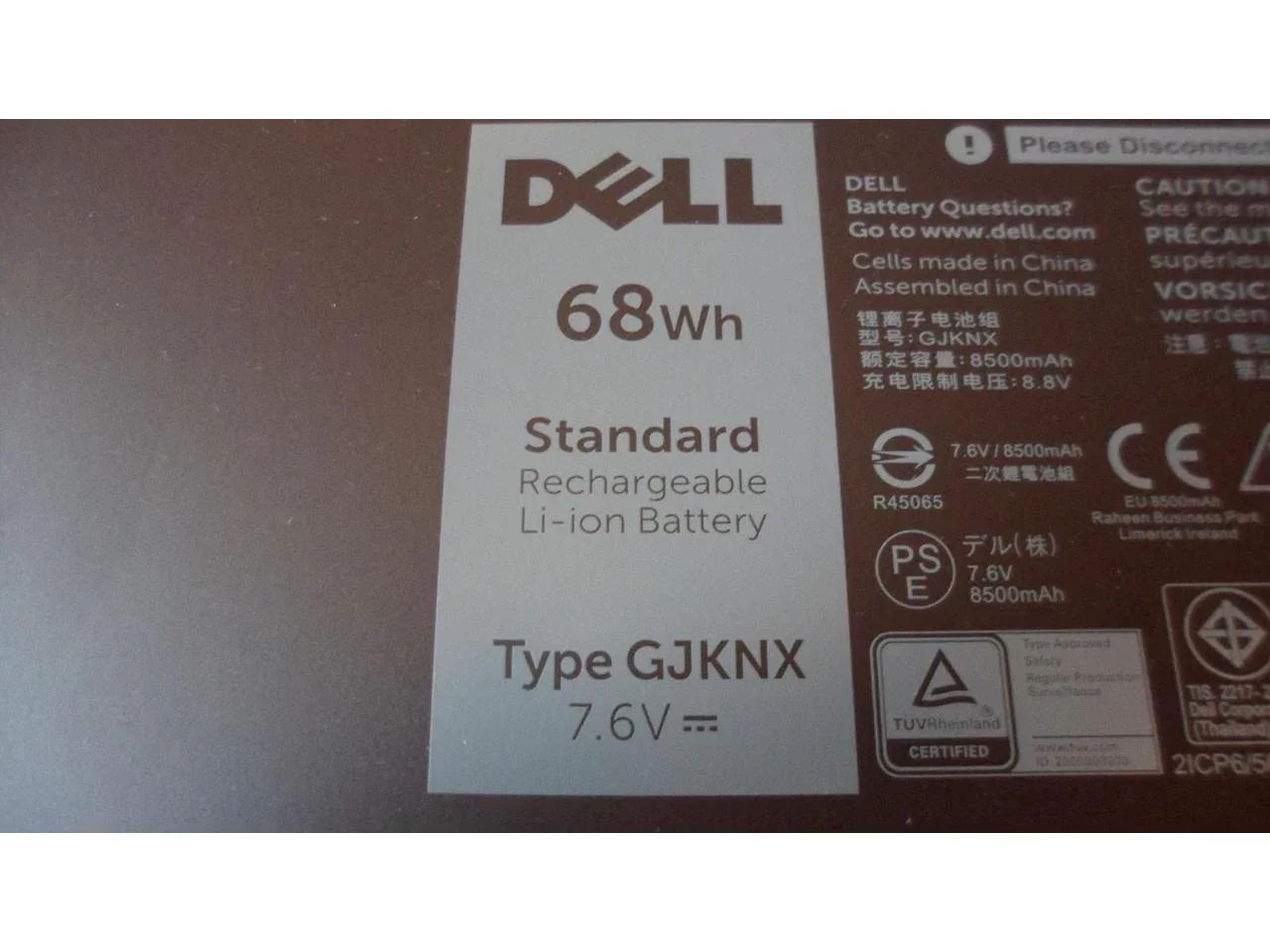7.6V 68wh Compatible GJKNX GD1JP Dell Latitude 15 5580 5480 5280 M3520 M3530 Laptop Battery - Image 3