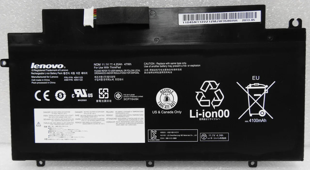11.1V 47wh Compatible 45N1121 45N1123 Lenovo ThinkPad T431s Series 45N1120 45N1122 Tablet Laptop Battery