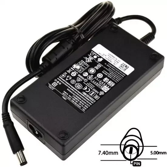 POWER ADAPTER 180W 19.5V, 7.4X5.0, ORIGINAL DELL