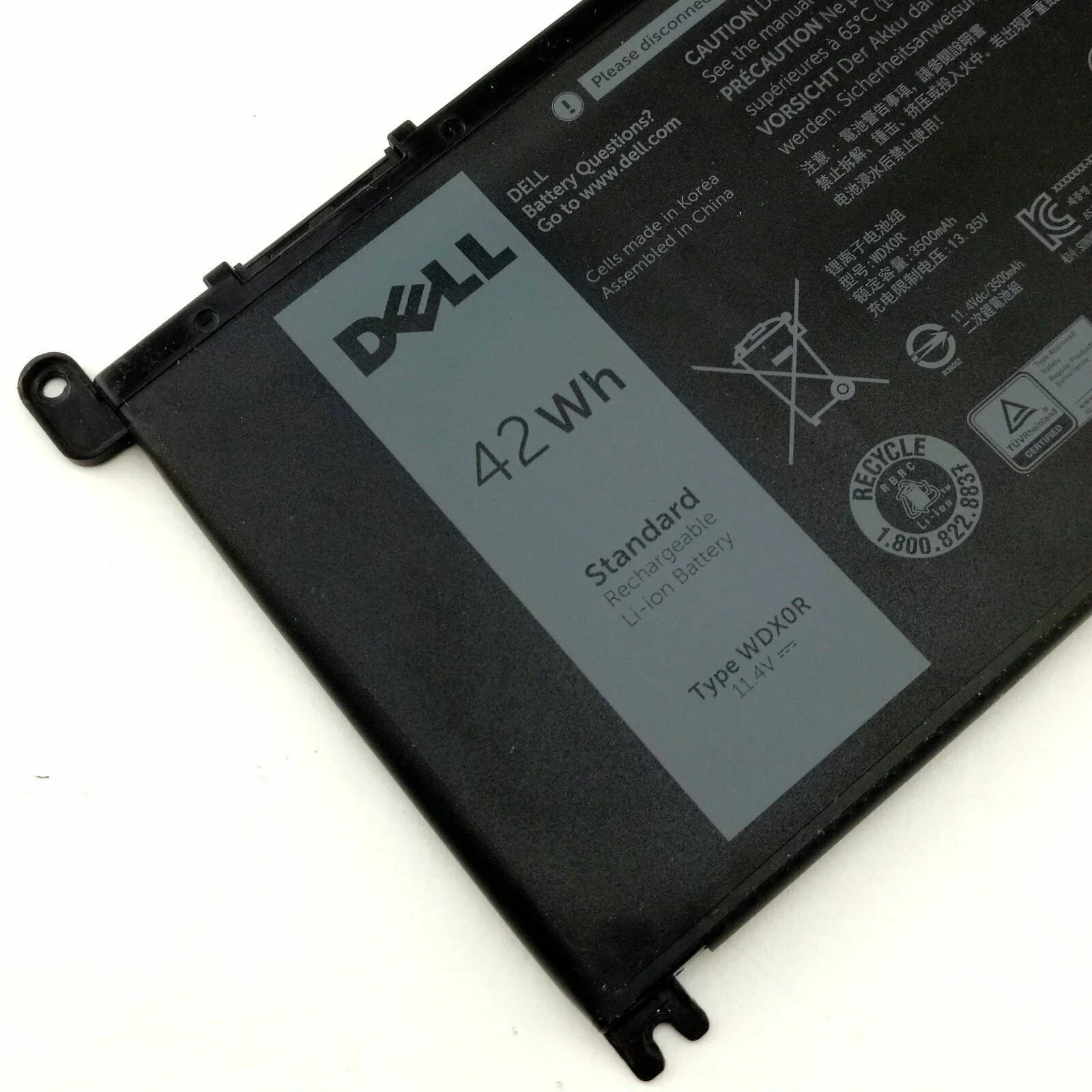 42Wh WDXOR Compatible Dell Inspiron 15 (5565/5567/5568/5578/7560/7570/7579/7569) (13-5368/5378/7368/7378) (17-5765/5767/5770) Series Laptop Battery Skip to product information - Image 4