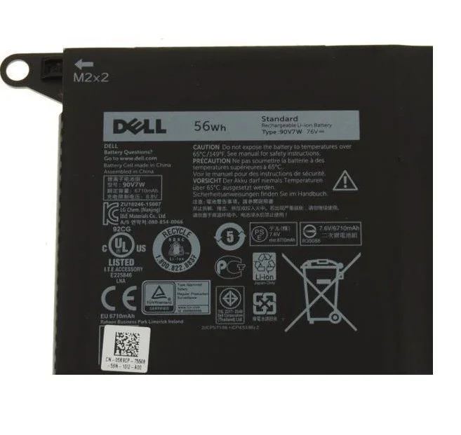90V7W Compatible Dell XPS 13-9343 13-9350 JHXPY RWT1R 5K9CP 0N7T6 090V7W 0DRRP 00DRRP Laptop battery - Image 2