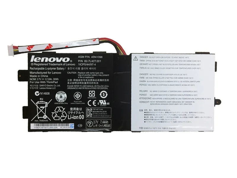 30Wh 8.12Ah Compatible 45N1096 45N1097 1ICP5/44/97-4 Lenovo ThinkPad Tablet 2 battery