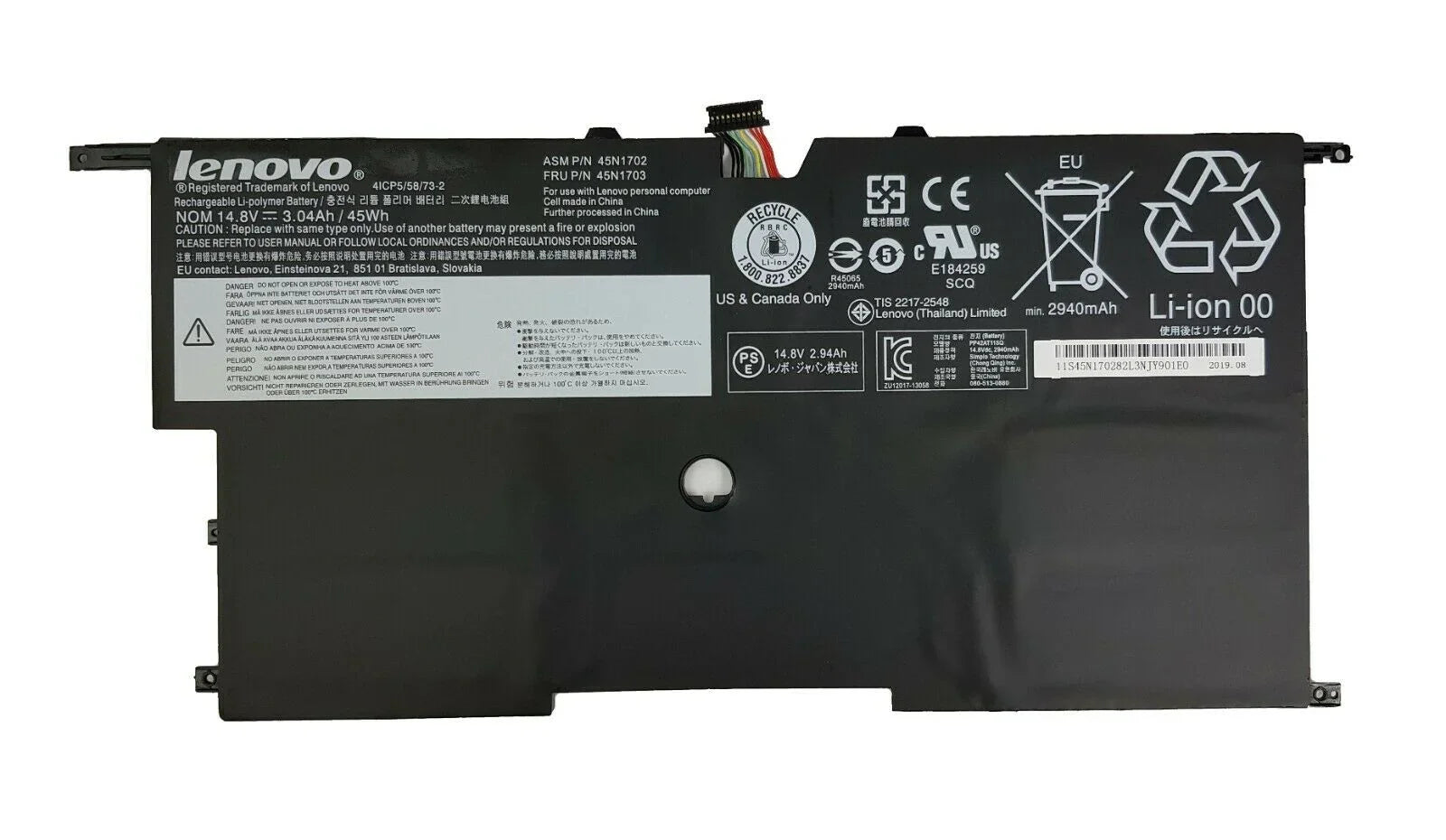45Wh Compatible 45N1701 45N1702 45N1703 Lenovo ThinkPad New X1 X1C Carbon Gen 2 14 i7-4600 20A7 20A8 Laptop Battery