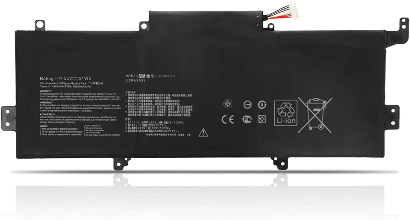 C31N1602 Asus Laptop Battery Compatible with U3000U UX330U UX330UA-1A 1B 1C UX330UA-AH54 AH55 AH5Q FC148R FC071T FC321R FC093T FC065T FC082T FC071T 9T FC05 9T FB089T FB308R