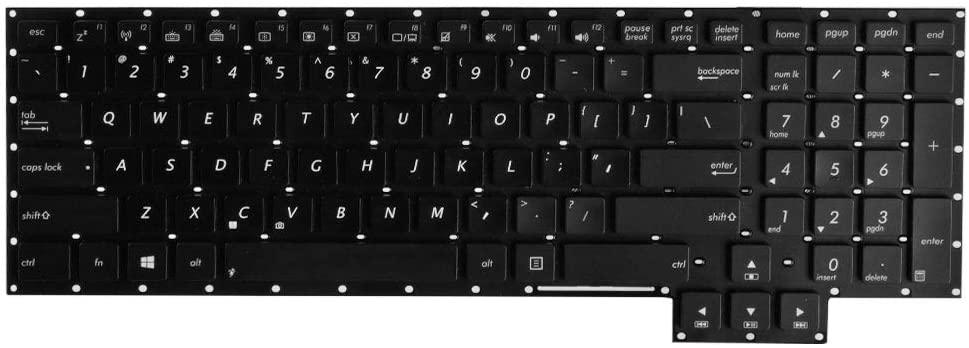 Asus ROG G750 G750J MP-12R33PSJ528W 0KNB0-E600US00 Series Black US Layout Replacement Keyboard