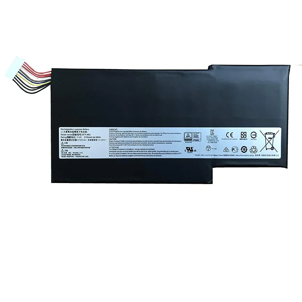 BTY-M6J MSI GS63VR GS73VR 6RF GS43VR Stealth GS63 GS73 6RF016CN WS63 WS63VR GS73VR 11.4V 64.98Wh Laptop Battery