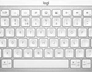 Logitech MX Keys Mini Wireless Illuminated Keyboard, Bluetooth Connectivity, USB-C Quick Charge, 1500mAh Battery Capacity, US International (Qwerty) Layout, Pale Gray
