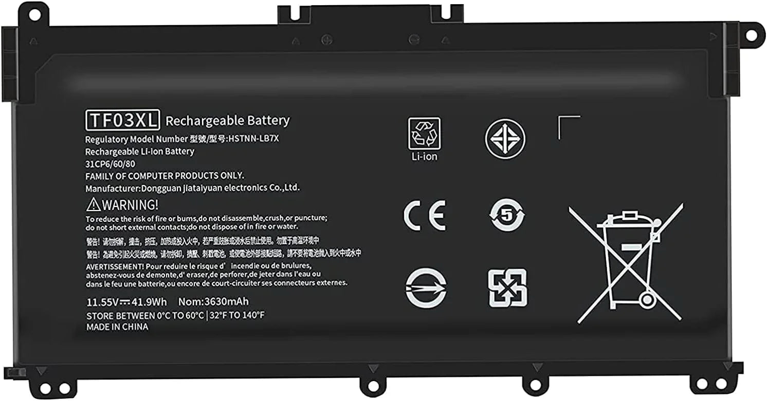 HT03XL TF03XL HP LAPTOP BATTERY Compatible for 14-CE 14-CF 14-CK 14-DF 55 G7 340 348 G514-DH 14-MA 5.5" 14Q-CS 14Q-CY 15-CS 15-DA 15-DB 15-CW 17-by 17-CA 240 245 250