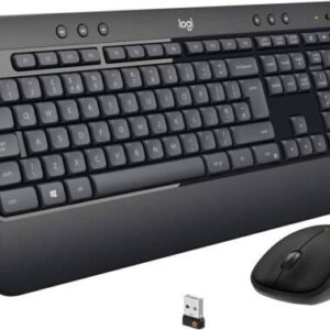 Logitech MK540 Wireless Keyboard and Mouse Combo for Windows, 2.4 GHz Wireless with Unifying USB-Receiver, Wireless Mouse, ENG Keyboard, Multimedia Hot Keys, 3y Battery Life, PC/Laptop - Black