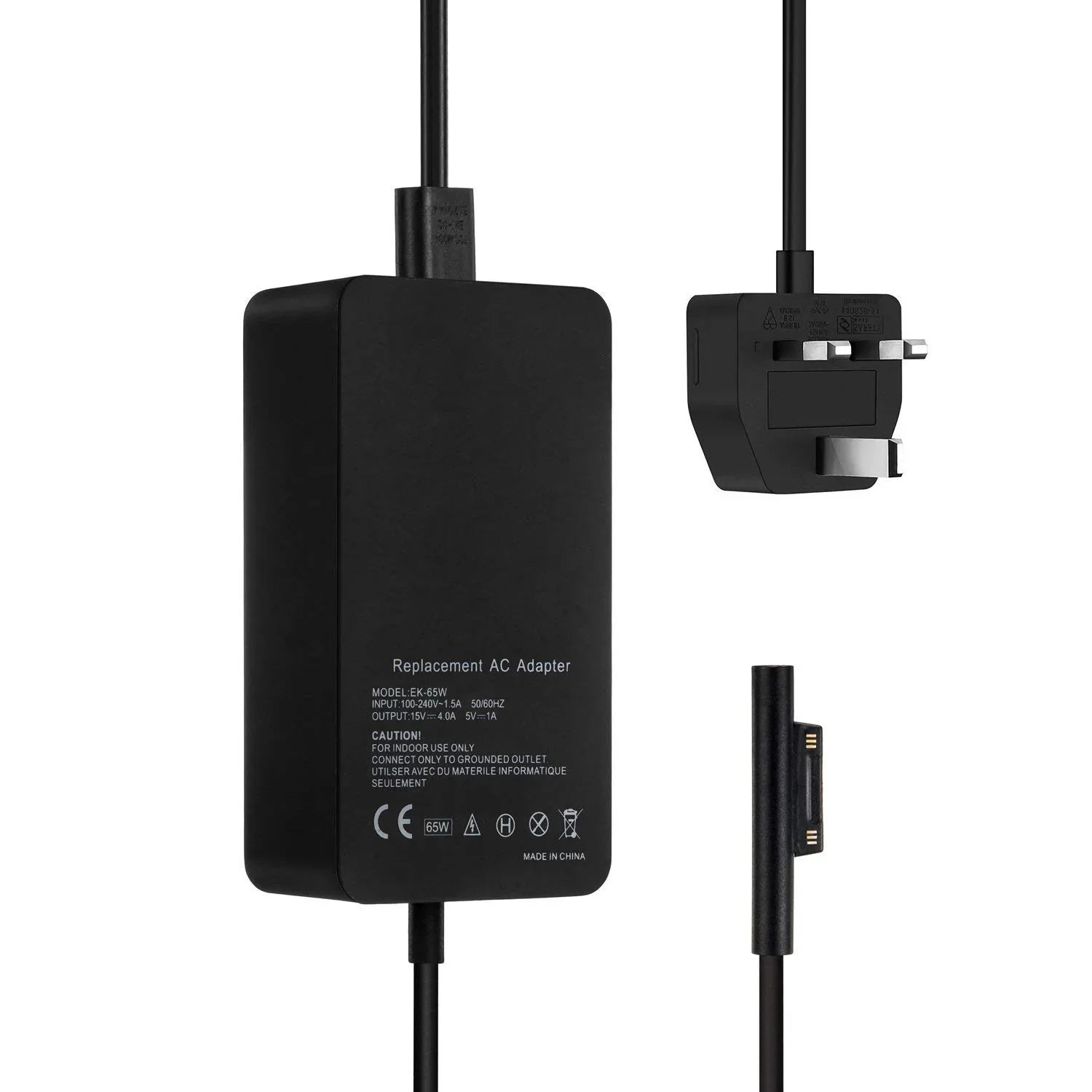 Microsoft Surface 65W Power Supply for Surface Book 1, Surface Laptop, Surface Pro 3, 4, 5 & 6 Devices.
