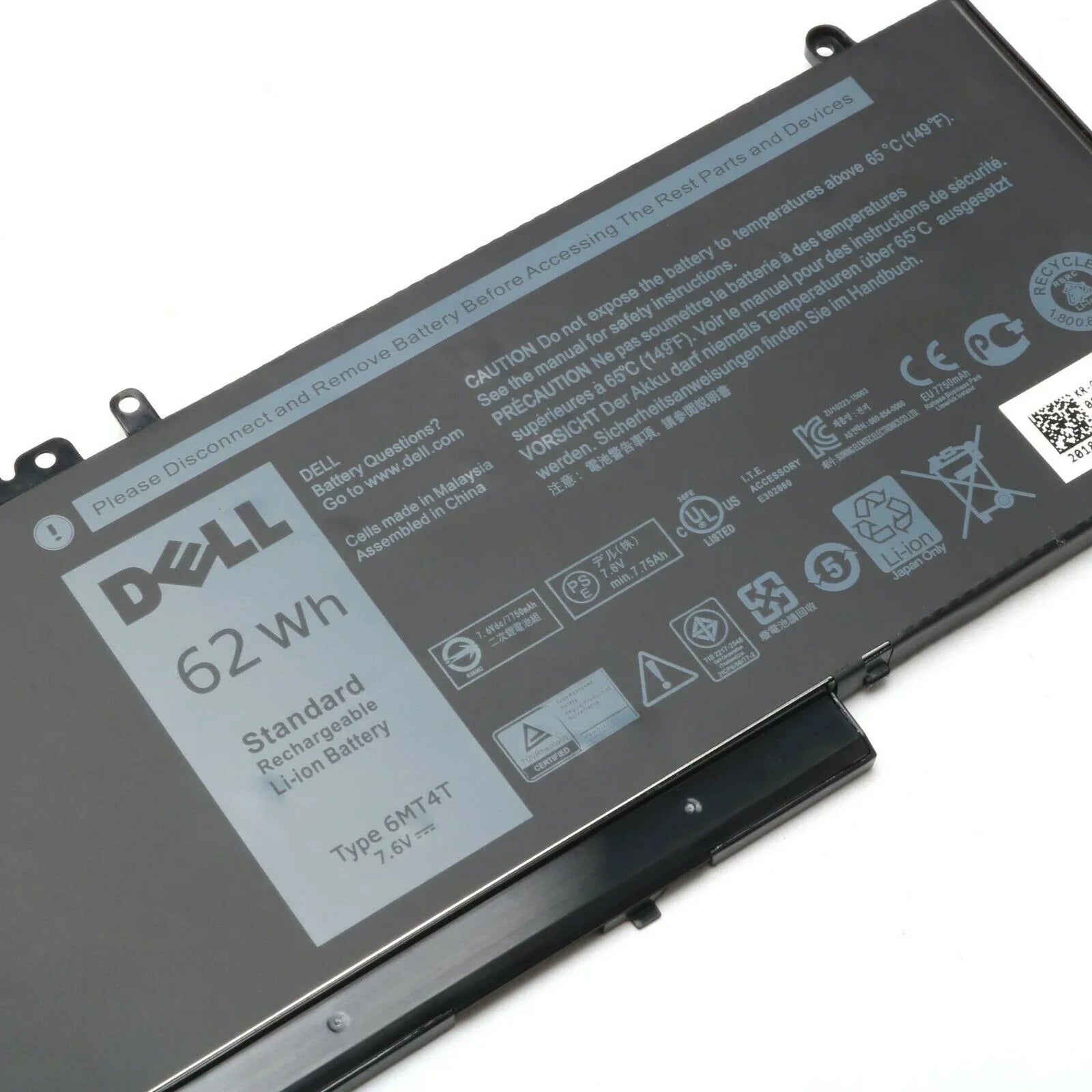 Compatible Dell Latitude E5470 / E5570 / Precision 3510 4-cell 62Wh Laptop Battery - 6MT4T - Image 4