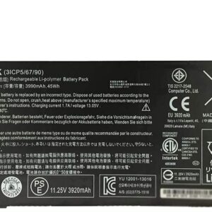 AP13J3K (11.4V 45Wh/3990mAh) Acer Chromebook 11.6" 11 C740 C720 C720P Series Notebook AP13J4K KT.00304.001 KT.00303.001 Laptop Battery