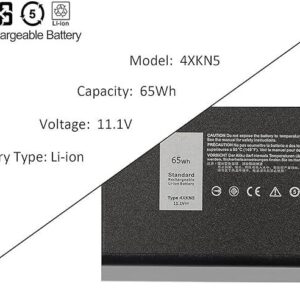 4XKN5 CJ2K1 DELL LAPTOP BATTERY Compatible for 65Wh Series P46G P46G001 P46G002 X8VWF 5XT5404 5414 E5404 Extreme 7404 7414 E7404 3V VCWGG N XRJDF XN4KN YGV51 453-BBBD