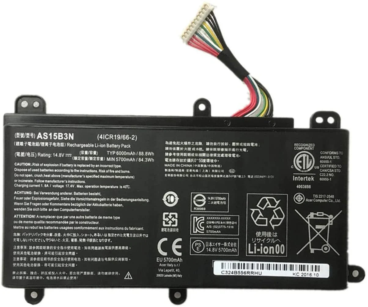AS15B3N Acer Predator 15 G9-592 G9-591 17 G9-792 G9-791 Predator 15 ,Predator 17, Predator 21 , Predator G9 / G9000 Laptop Battery