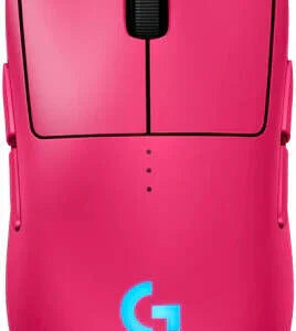 Computer Mouse Logitech PRO 2 LIGHTSPEED Wireless Gaming Mouse, Hero Sensor 2, 44000 DPI, 888 IPS, Lightsync RGB, Responsive Optical Sensor, 4-8 Programmable Buttons, Up to 95 Hours Battery Life, Pink