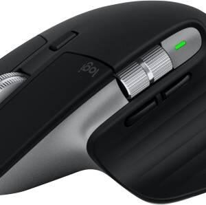 Logitech MX Master 3S for Mac Wireless Mouse, 2.4GHz RF & BT LE, 8000dpi Darkfield Optical Sensor, Quiet Click Butons, MagSpeed Electromagnetic Scrolling, Up to 70 Days Battery, Graphite