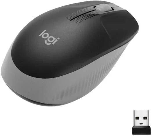 Logitech M190 Wireless Mouse, Full Size Ambidextrous Curve Design, 18-Month Battery with Power Saving Mode, Precise Cursor Control & Scrolling, Wide Scroll Wheel, Thumb Grips, Mid Grey | 910-005906 - Image 2