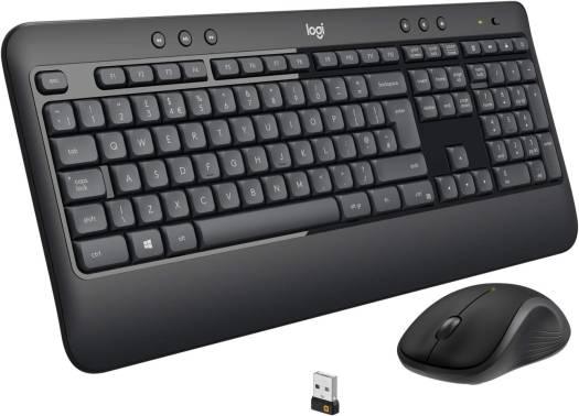 Logitech MK540 Wireless Keyboard and Mouse Combo for Windows, 2.4 GHz Wireless with Unifying USB-Receiver, Wireless Mouse, English Keyboard, Multimedia Hot Keys, 3-Year Battery Life, PC/Laptop - Black - Image 2