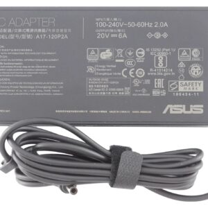 120W Compatible Asus Zenbook 15 A17-120P2A, 0A001-00860100 20V 6A Laptop Adapter