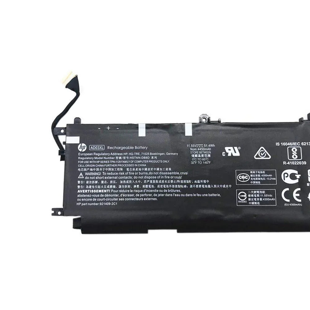 11.55V 51.4Wh AD03XL Compatible HP Envy 13-AD 921409-2C1 921439-855 HSTNN-DB8D Series Laptop Battery - Image 2