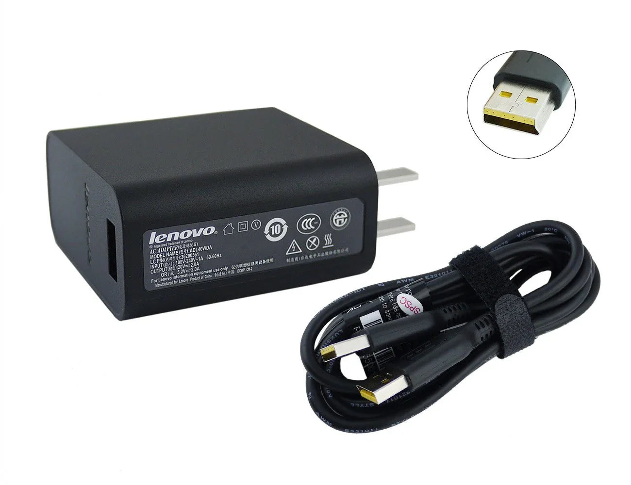 Compatible 40W Lenovo Yoga 3 Pro (80HE), Yoga 700-11ISK, MIIX 700, Power Laptop AC Adapter