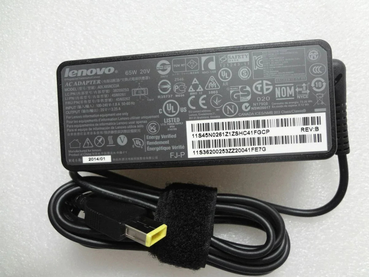 Compatible 20V 3.25A 65W Square tip Notebook Lenovo ADLX65NLC3A ADLX65NCC3A Adapter