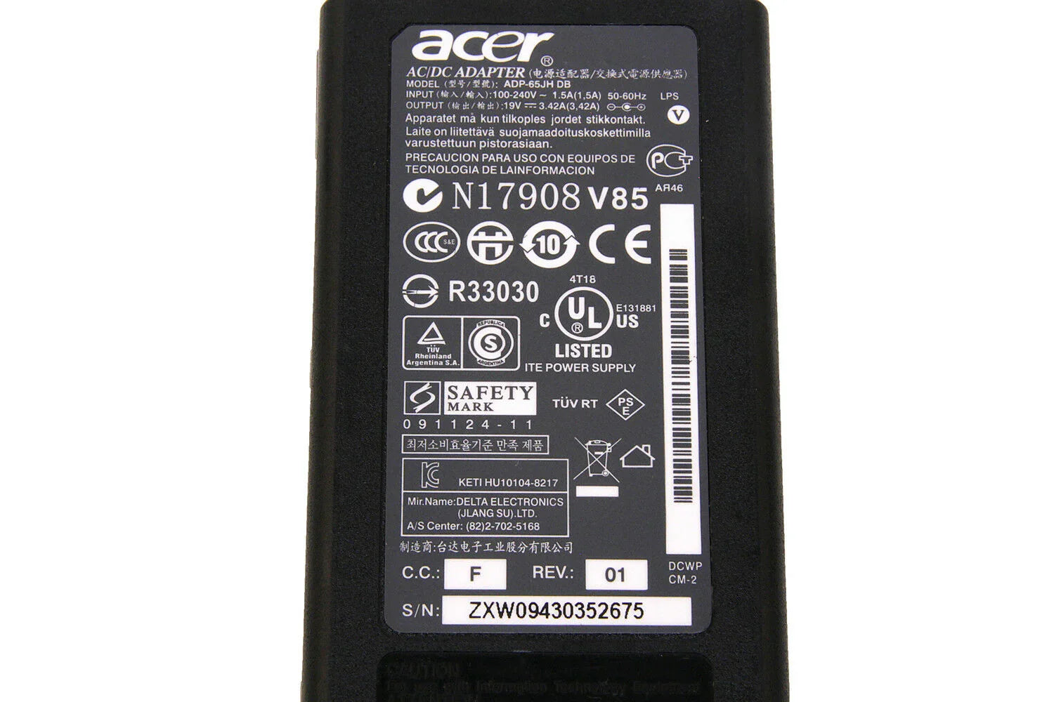 Compatible 65W Acer Aspire ADP-65JH DB E1-472 E1-472G E1-521 E1-522 AC Charger Power Adapter - Image 2