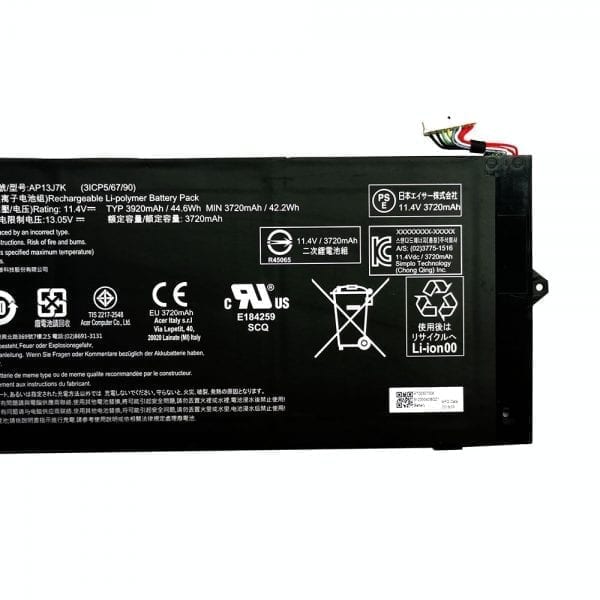 AP13J7K Compatible Acer ChromeBook C740 Series Laptop Battery - Image 3