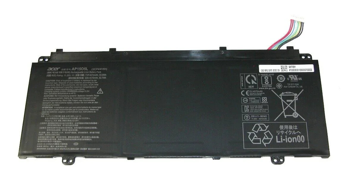 Compatible AP15O5L Acer ChromeBook R13 Series, Predator Triton 700 PT715-51-73ZP, Aspire S13 S5-371-52JR Laptop Battery - Image 2