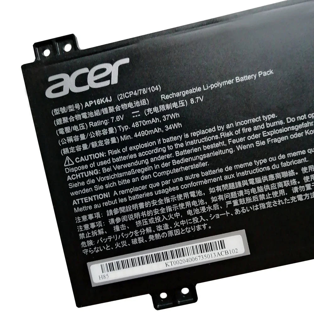 AP16K4J Compatible Acer Chromebook Spin 11 R751TN-C1T6, Aspire 3 A315-42-R4C0 Laptop Battery - Image 2