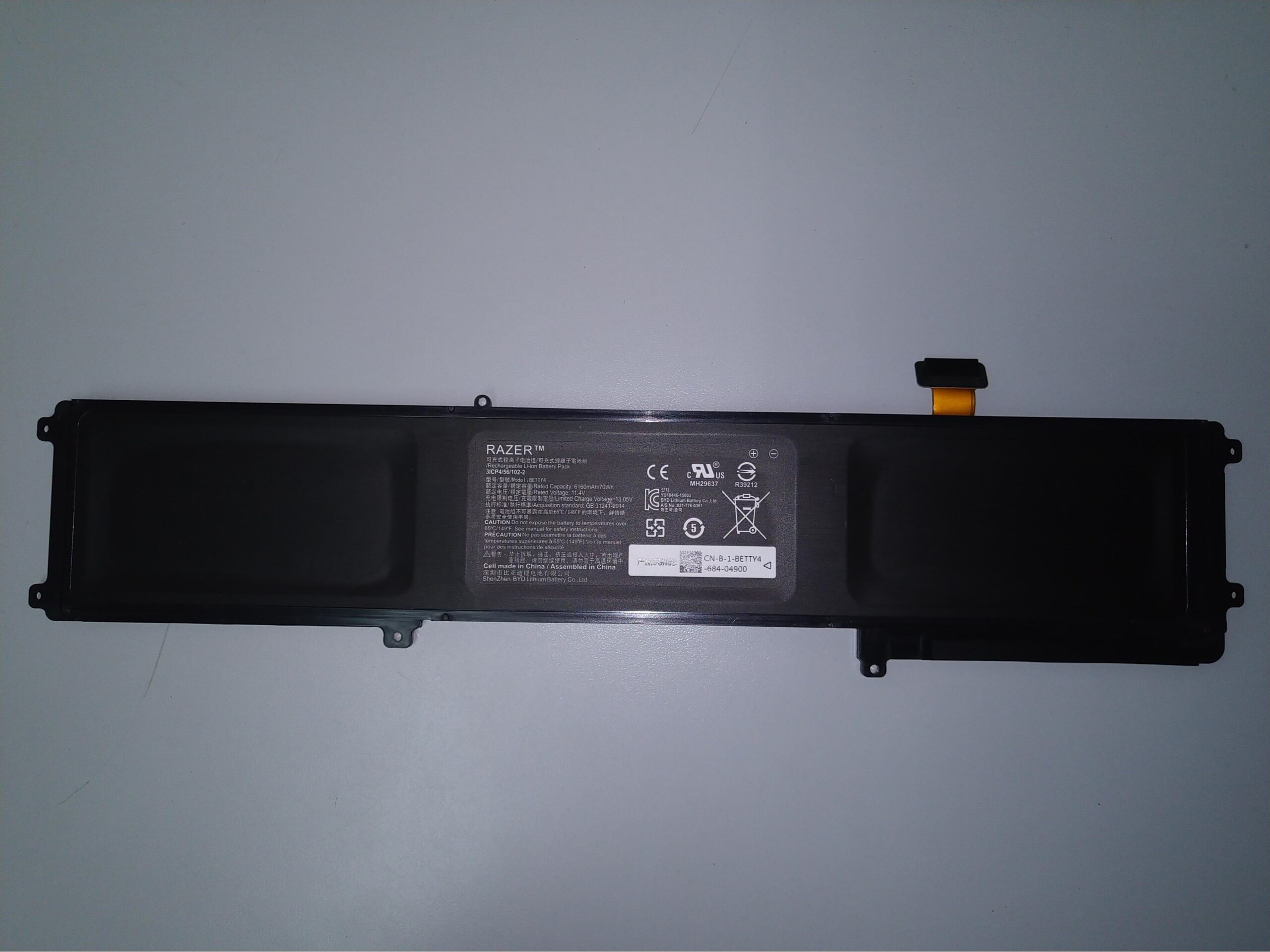 Razer Blade Compatible BETTY4 11.4V 6160mAh Compatible BETTY4 Razer Blade 2016 V2 3ICP4/56/102-2 Laptop Tablet Battery