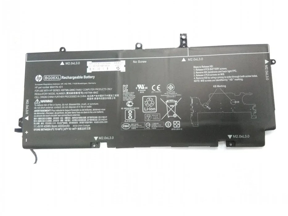Compatible 11.4V 45Wh BG06XL HP EliteBook Folio 1040 G3, EliteBook 1040 G3-2EC28PA Laptop Battery