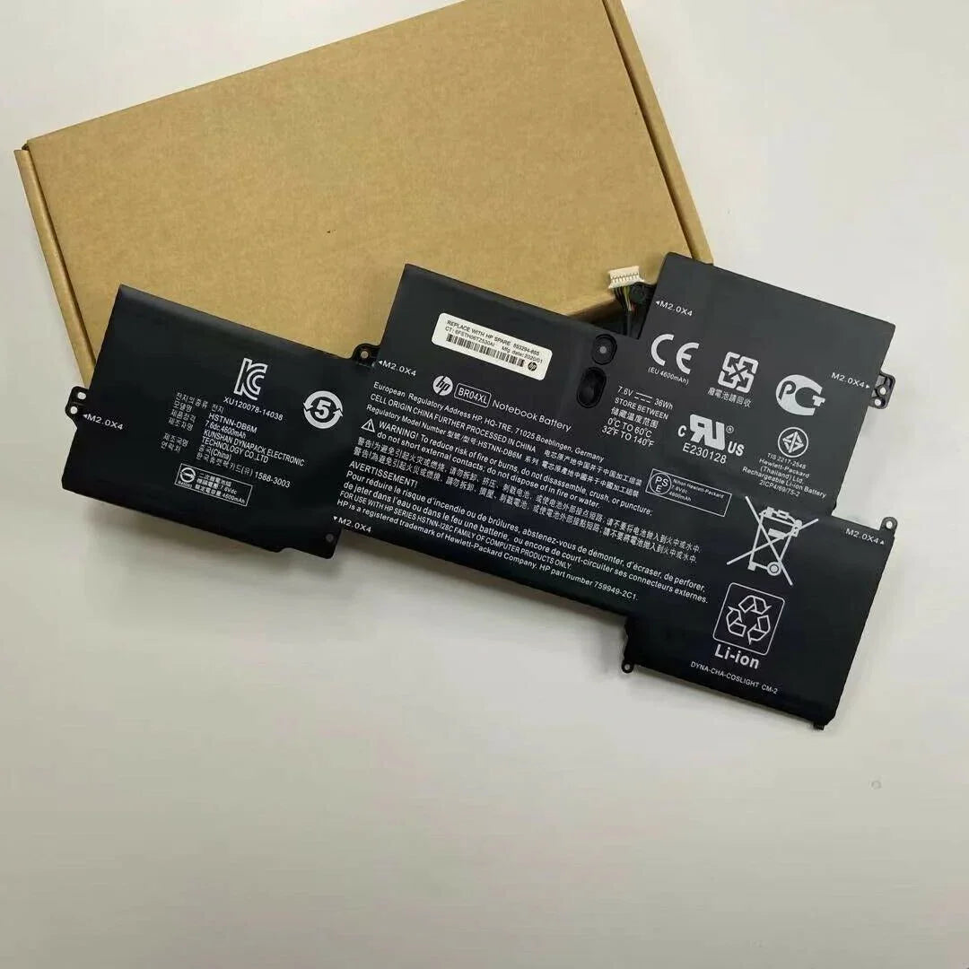 Compatible 7.4V 36wh BR04XL HP EliteBook 1020 G1 M5U02PA, EliteBook 1030 G1-X2F07EAR, M0D62PA M4Z18PA HSTNN-I28C Laptop Battery