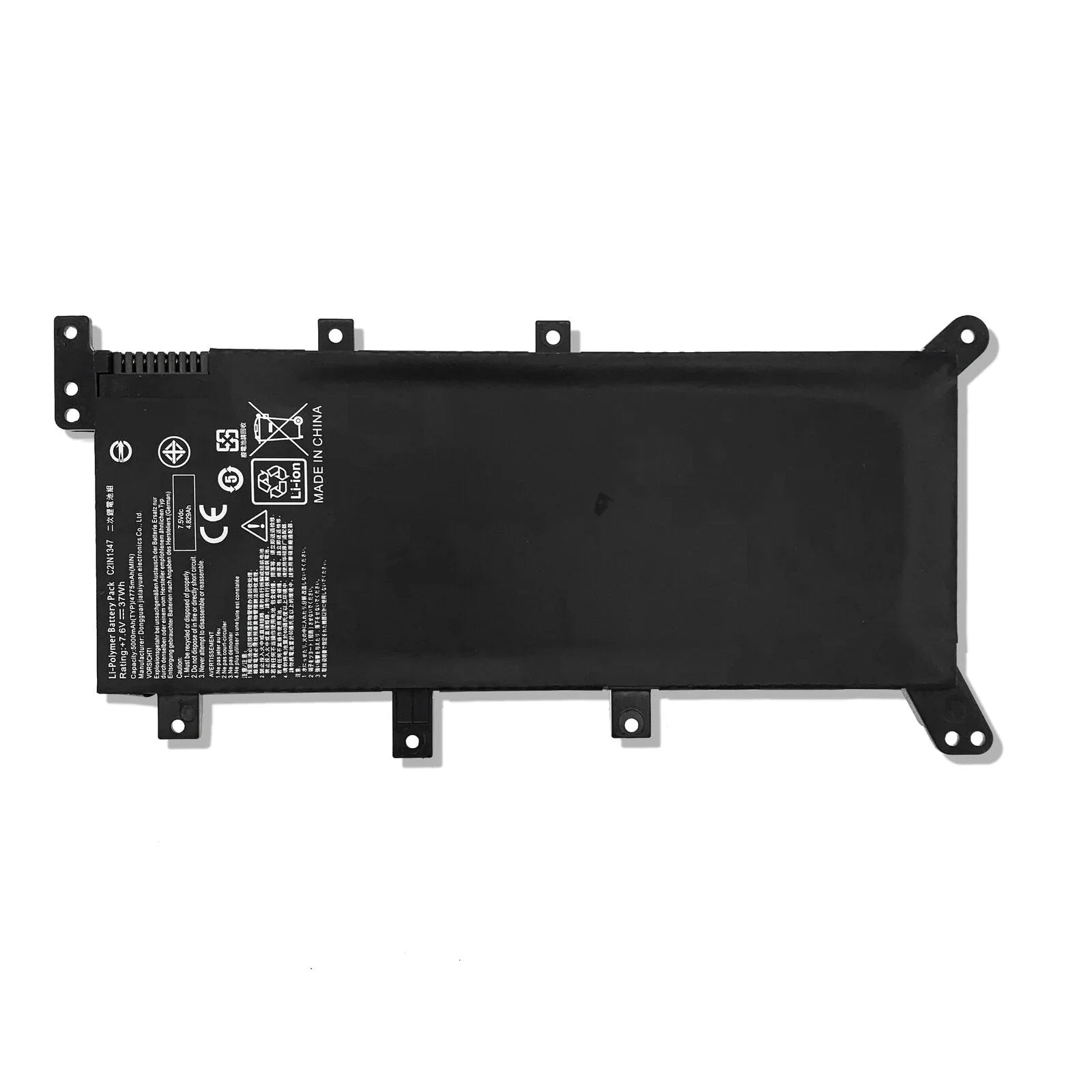 7.6V 38Wh C21N1347 OEM Battery Pack compatible with ASUS X555 X555LA X555LA-SI30202G X555LD X555LN Laptop Black Color - Image 2