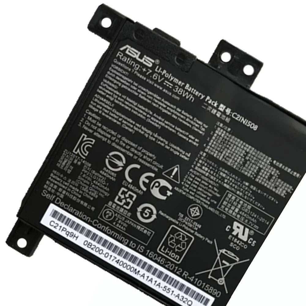 C21N1508 Compatible Asus VivoBook X456UF, R457UJ, R457UV-FA086T Laptop Battery - Image 2