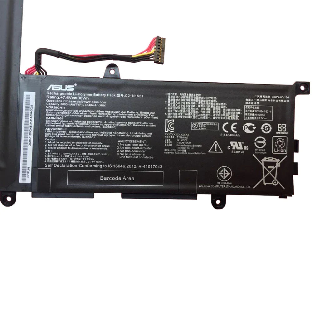 C21N1521 Compatible Asus Vivobook E200HA-FD0041TS, EeeBook X206HA, E200HA-FD0083TS Laptop Battery - Image 2