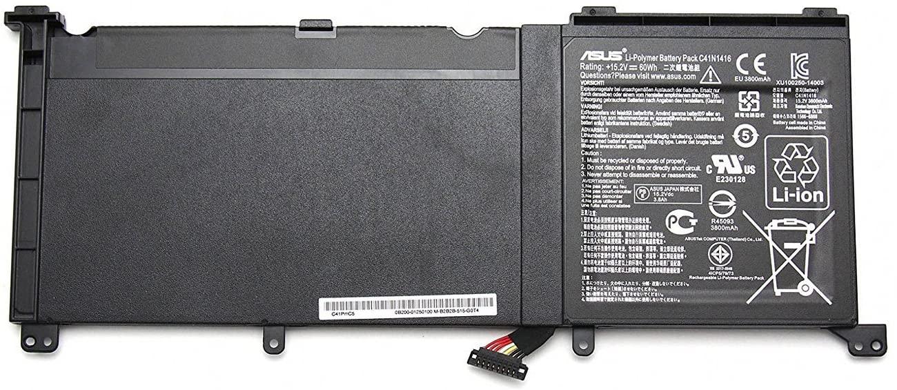 60Wh Compatible C41N1416 Asus ZenBook Pro UX501L ZenBook Pro UX501J ZenBook Pro UX501JW Tablet Battery - Image 2