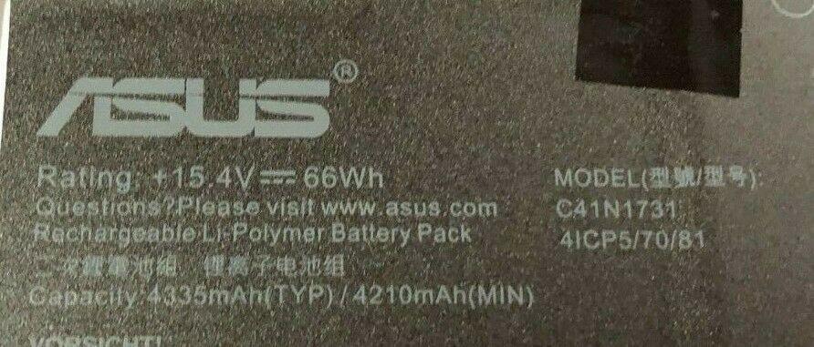 Compatible C41N1731 Asus ROG Strix GL504GS-ES019T, ROG Strix Scar II G715GW-EV067T Laptop Battery - Image 2