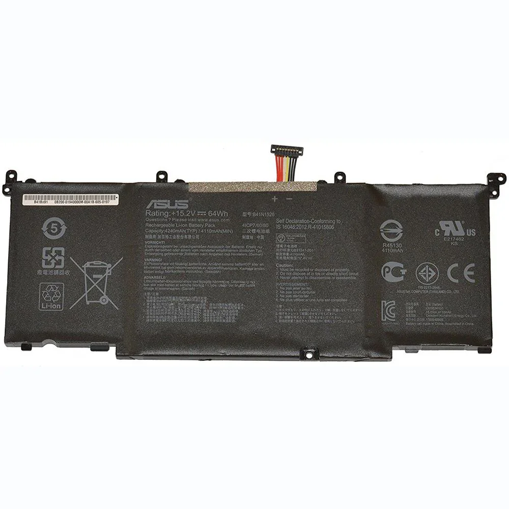15.2V 64Wh Compatible B41N1526 Asus ROG Strix GL502 GL502V GL502VT GL502VT-1A S5 S5VT6700 Laptop Battery