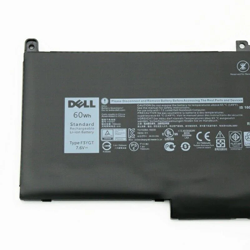 Dell Latitude E7280, E7480, E7290, E7380, E7390, E7490 and DM3WC 0DM3WC 2X39G (7.6V, 60Wh / 7500mAh, 4 Cells) Laptop Battery - Image 2