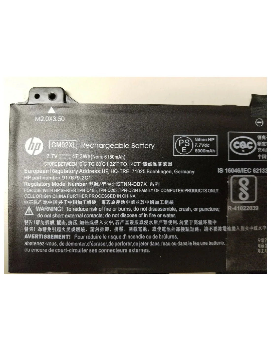 Compatible GM02XL HP Chromebook 11 G6 EE(3QN39PA), Chromebook 14 G5(3GJ76EA) HSTNN-DB7X Laptop Battery - Image 3