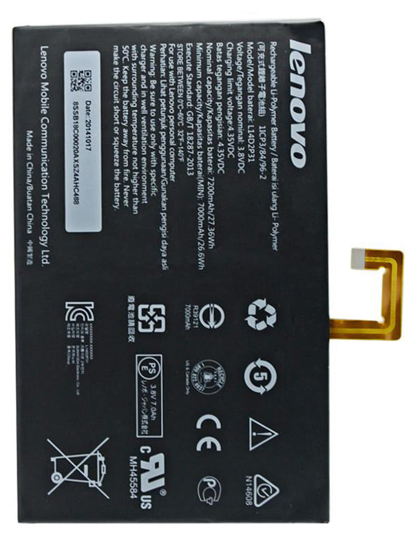 3.8V 7000mAh 26.6Wh Compatible L14D2P31 Lenovo Tab 2 A7600-F A10-70F Tab2 A10-70 A10-70L Tablet Laptop Battery - Image 2