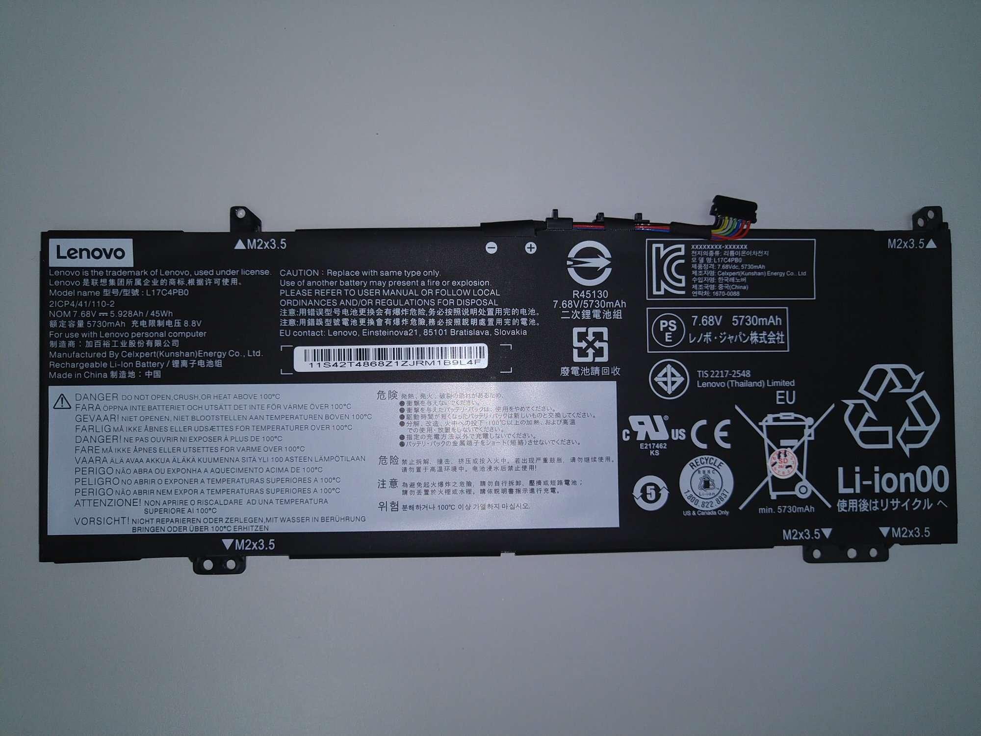 Compatible L17C4PB0 Lenovo IdeaPad 530S-14ARR(81H1004SGE), Yoga 530-14IKB-81EK-00LKGE Laptop Battery - Image 2