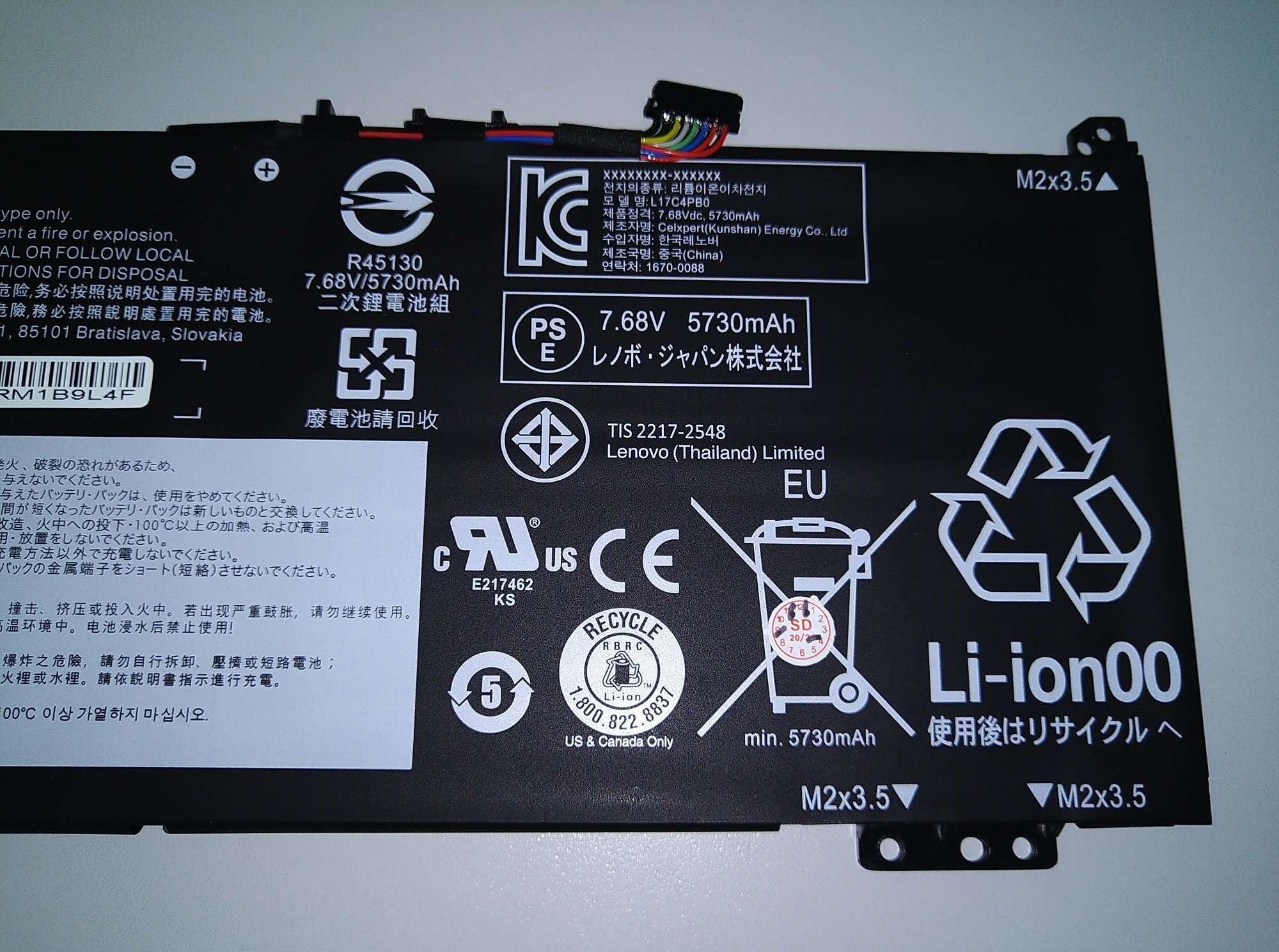 Compatible L17C4PB0 Lenovo IdeaPad 530S-14ARR(81H1004SGE), Yoga 530-14IKB-81EK-00LKGE Laptop Battery - Image 4